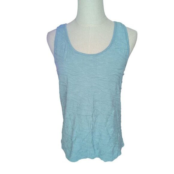Horny Toad Organic Cotton Wavy Crinkle Scoop Neck Tank Top Medium - Picture 1 of 3